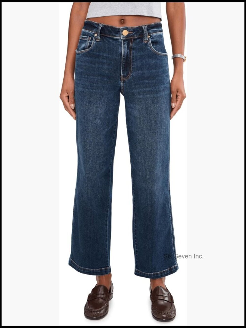 High-Rise Straight-Leg Five-Pocket Jeans Happy Straight Leg Jeans